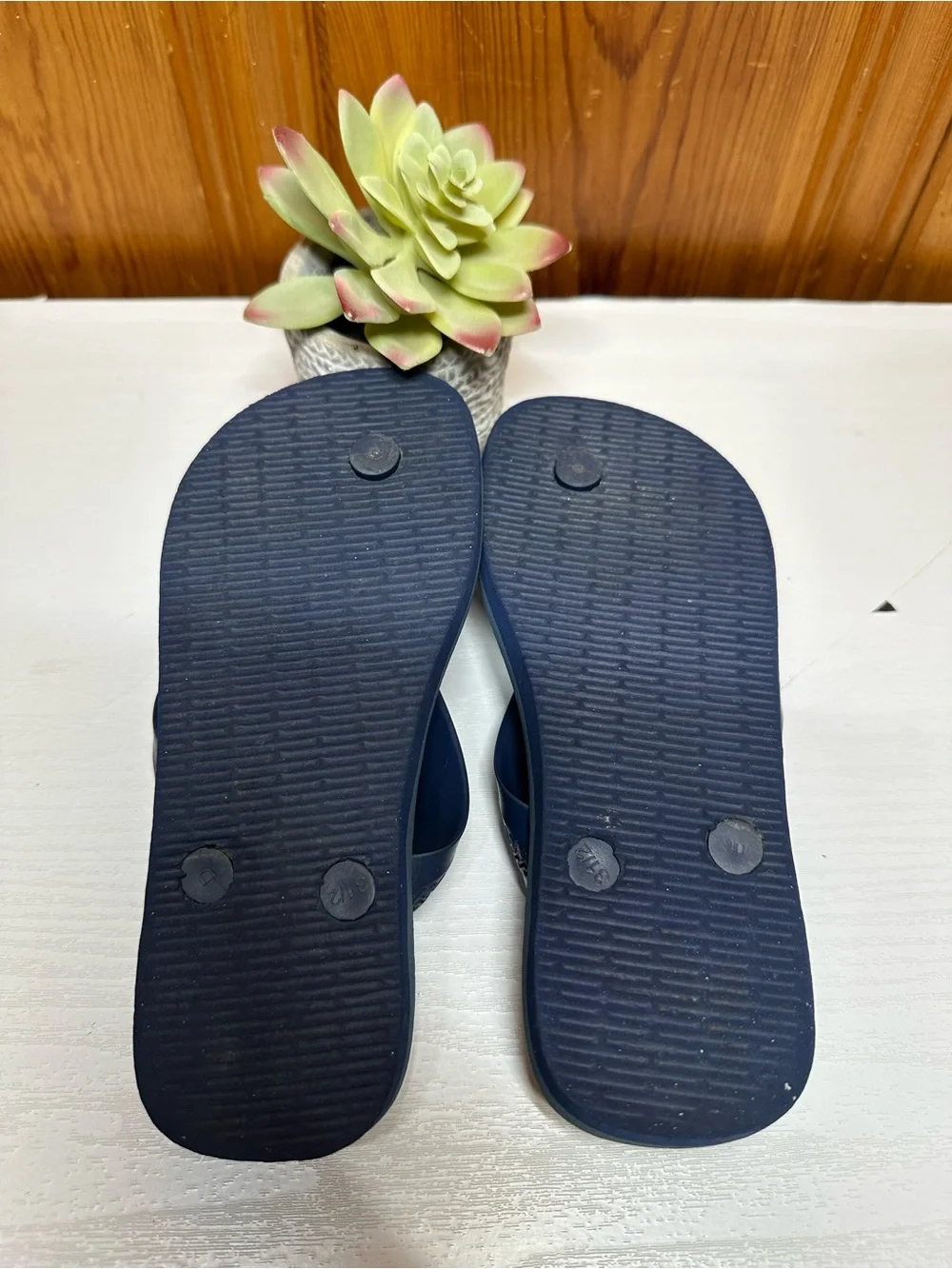 Havaianas Blue Graphic Flip Flops